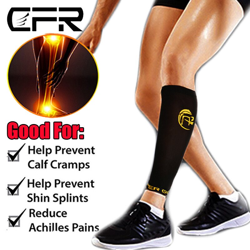 COPPER Compression Calf Sleeve Leg Support Brace Sport Shin Splint Socks Running
