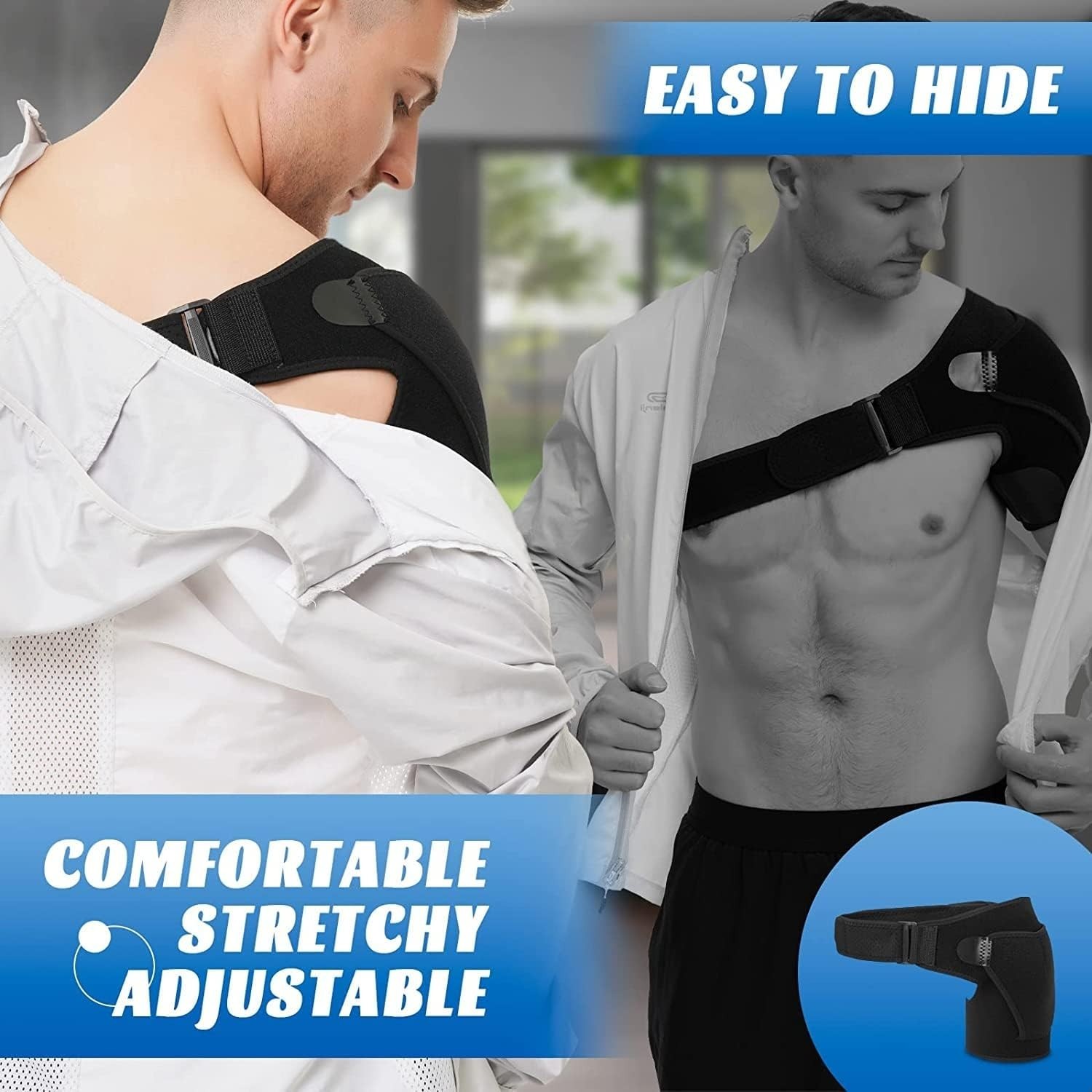 Shoulder Brace Support Compression Sleeve Torn Rotator Cuff AC Joint Stabilizer
