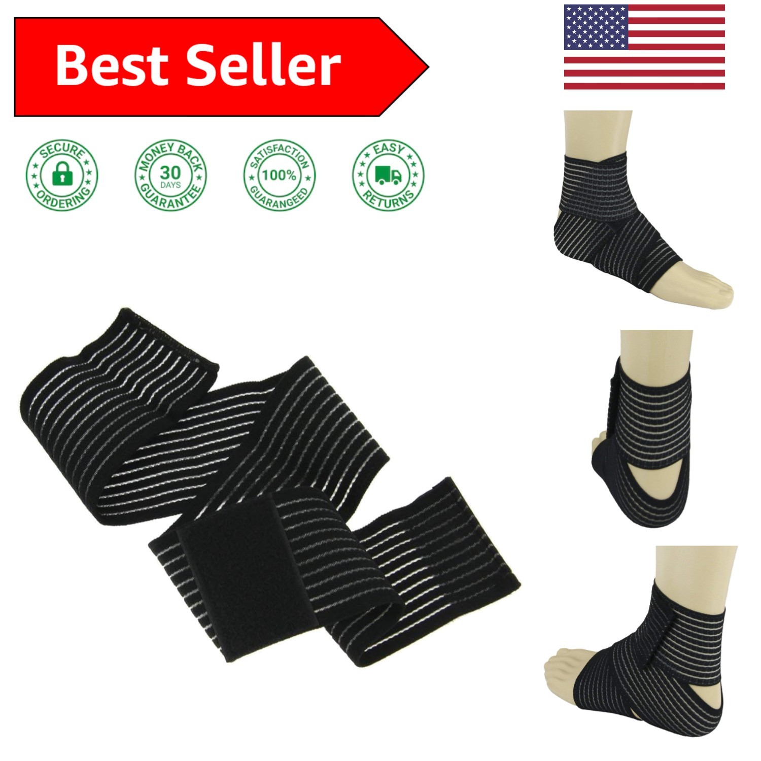 Adjustable Elastic Ankle Support Wrap – Ultimate Comfort for Active Lifestyle