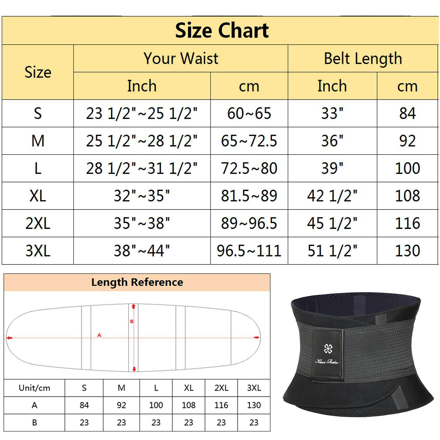 Men’s Waist Trainer Body Shaper Sauna Sweat Belt Tummy Control Band Fat Burner