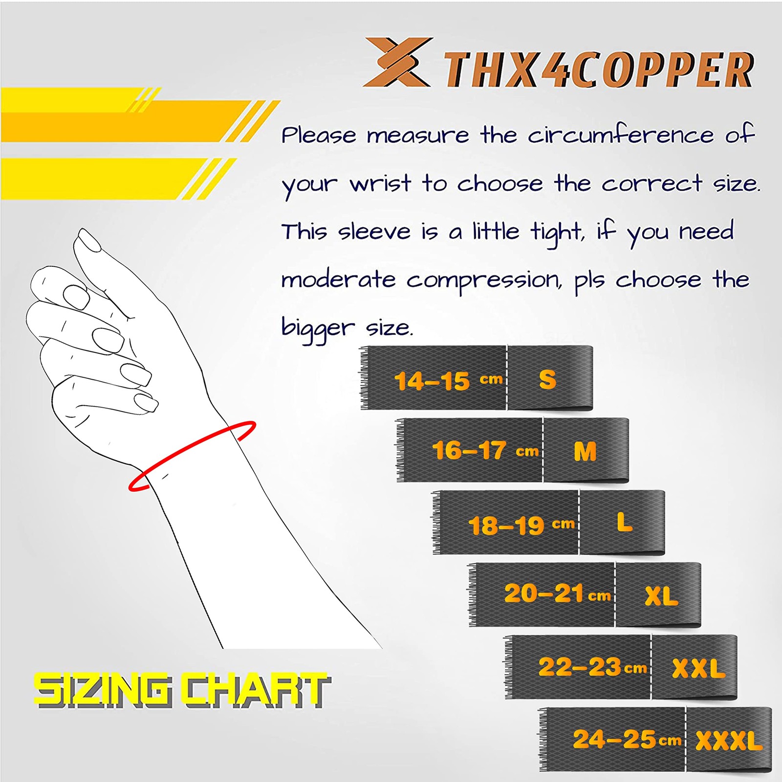 Compression Wrist Sleeve – Copper Infused Wrist for Men &-Improve Circulation…