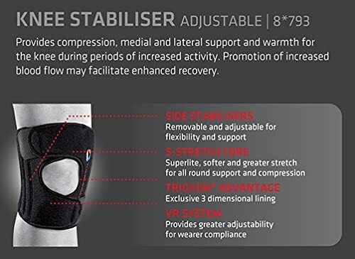 Thermoskin Sport Knee Stabiliser SM793 – Small/Medium – Runner´s Knee Adjustable
