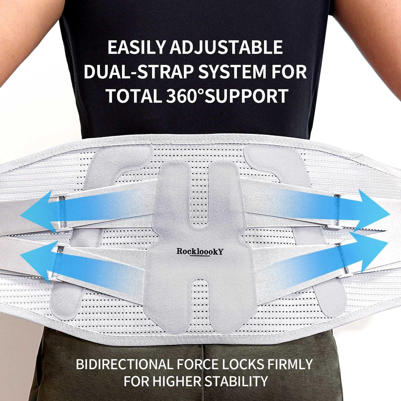 Lower Back Brace for Men, Adjustable Lumbar with Ergonomic Metal Stays for Wo…
