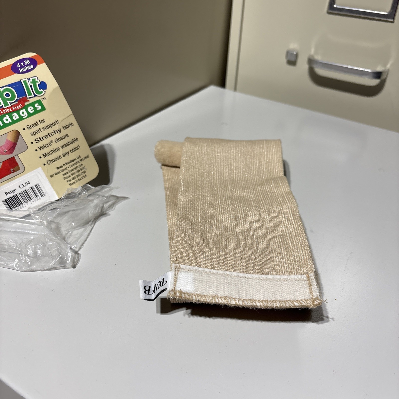 Compression Wrap 4”x36” Stretchy Fabric Hook & Loop Fastener Latex-Free
