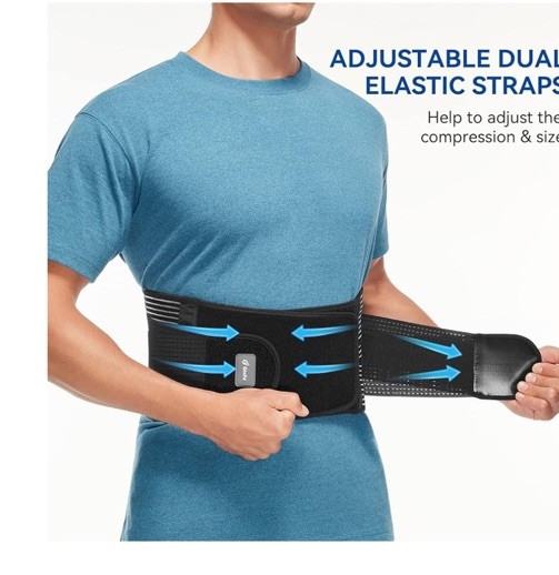 Black Back Suppor Belt/Lower Back Brace by Glofit. Size XXL. New.