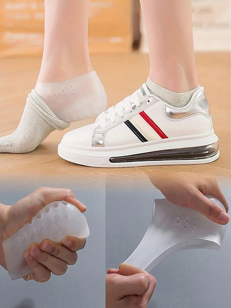 Silicone Height Increase Insoles for Man Woman Shoes Lift Insert Gel Shoe Pads W