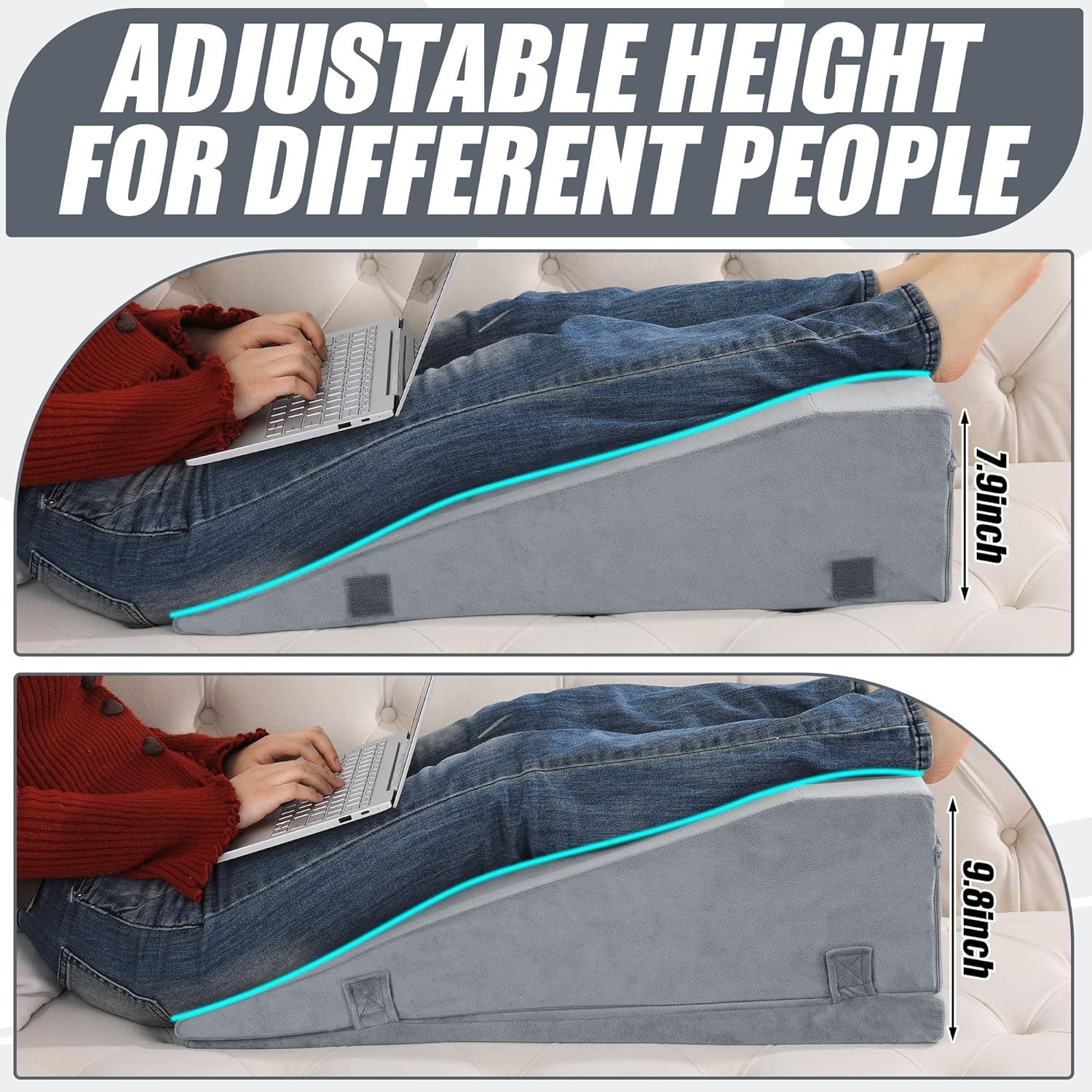 Leg Elevation Pillows for After Surgery, Adjustable Height Knee Surgery Recov…