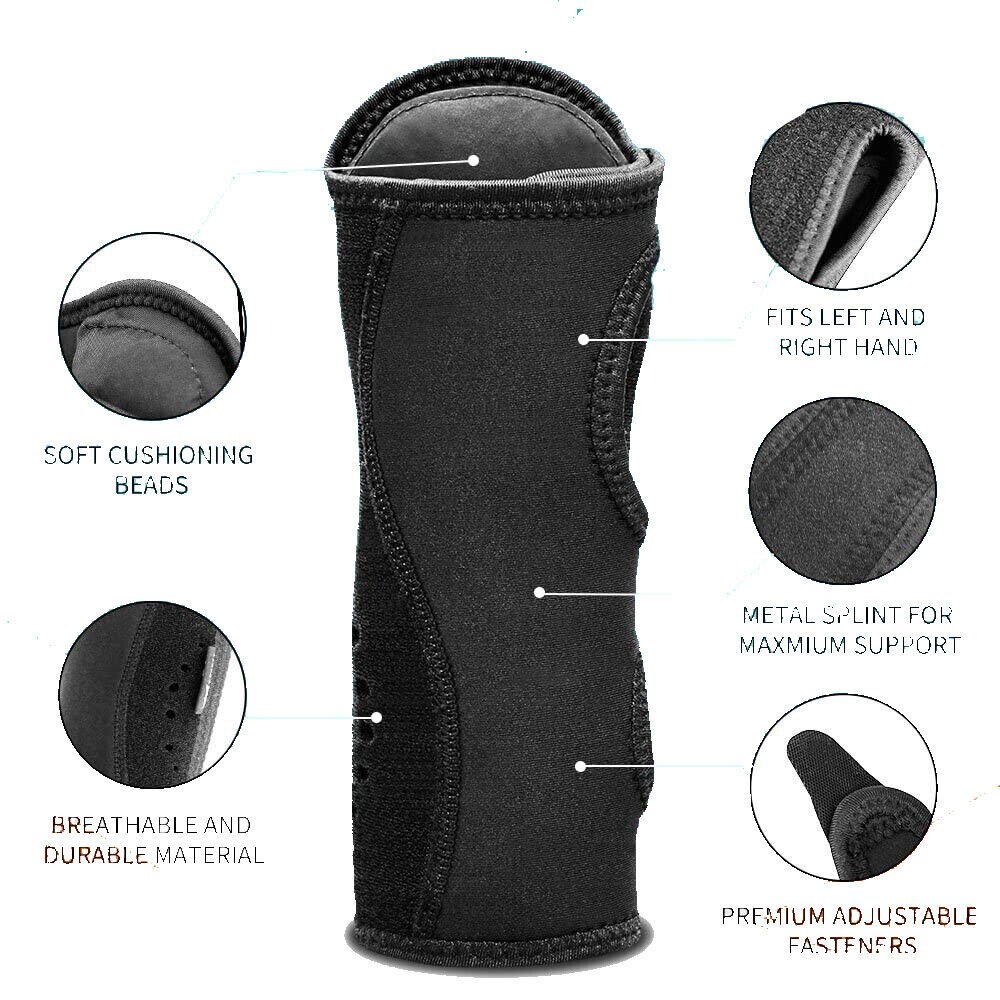 Wrist Sleep Support Brace Men Women Carpal Tunnel Relieve Treat Wrist Pain Pair