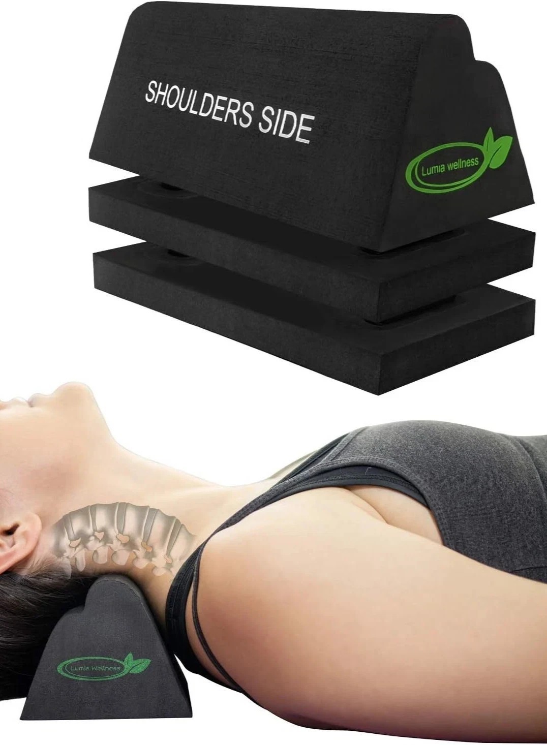 Cervical Orthotic Traction Block Neck Stretcher Spinal Alignment LUMIA WELLNESS
