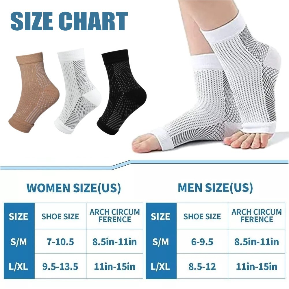 3PK Neuropathy Socks Sooth Relief Compression Socks 20-30 mmHg Circulation Socks