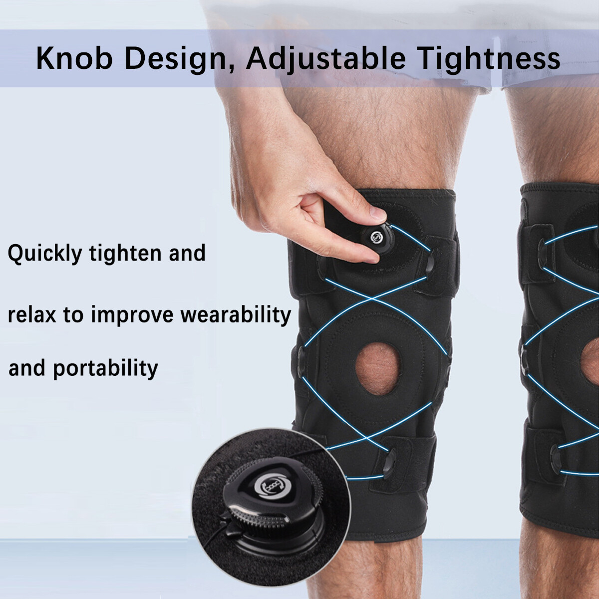 Knee Sleeves Compression Brace Support Joint Injury Patella Arthritis Pain Sport