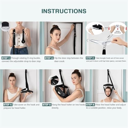 Neck Stretcher Cervical Traction Device Over the Door Home Use Portable