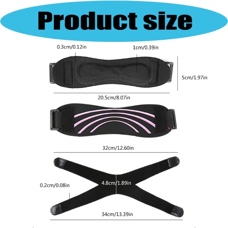 Silicone Padded Adjustable Patella Support Strap for Basketball Baseball Soccer