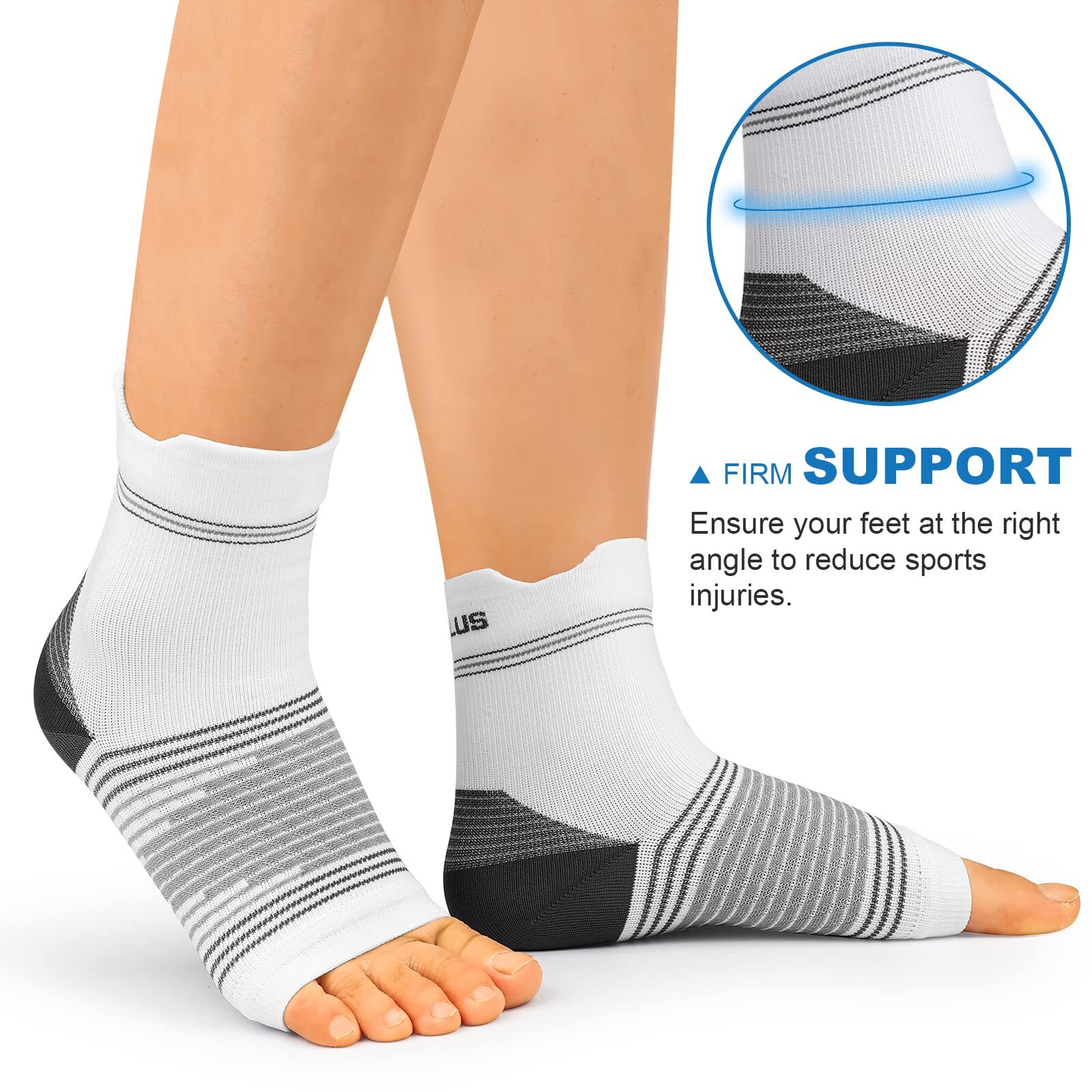 Plantar Fasciitis Sock 6 Pairs for Men and Women Compression Foot Sleeves wit…