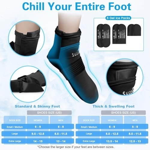 Cold Therapy Gloves & Socks for Chemo Relief, Ice Packs for Hands & Feet, S/M