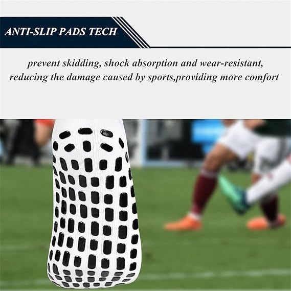 Set 6pair Calcetines Medias Antideslizantes Para Futbol Yoga Ejercicio Hombre Mu