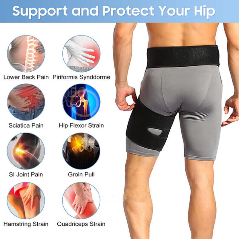 Copper Brace Compression Groin Thigh Sleeve Hip Support Wrap for Sciatic Nerve