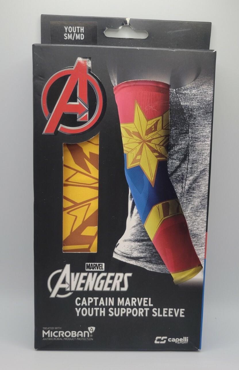 NEW Marvel Avengers Captain Marvel Youth Support Sleeve S/M Small / Medium