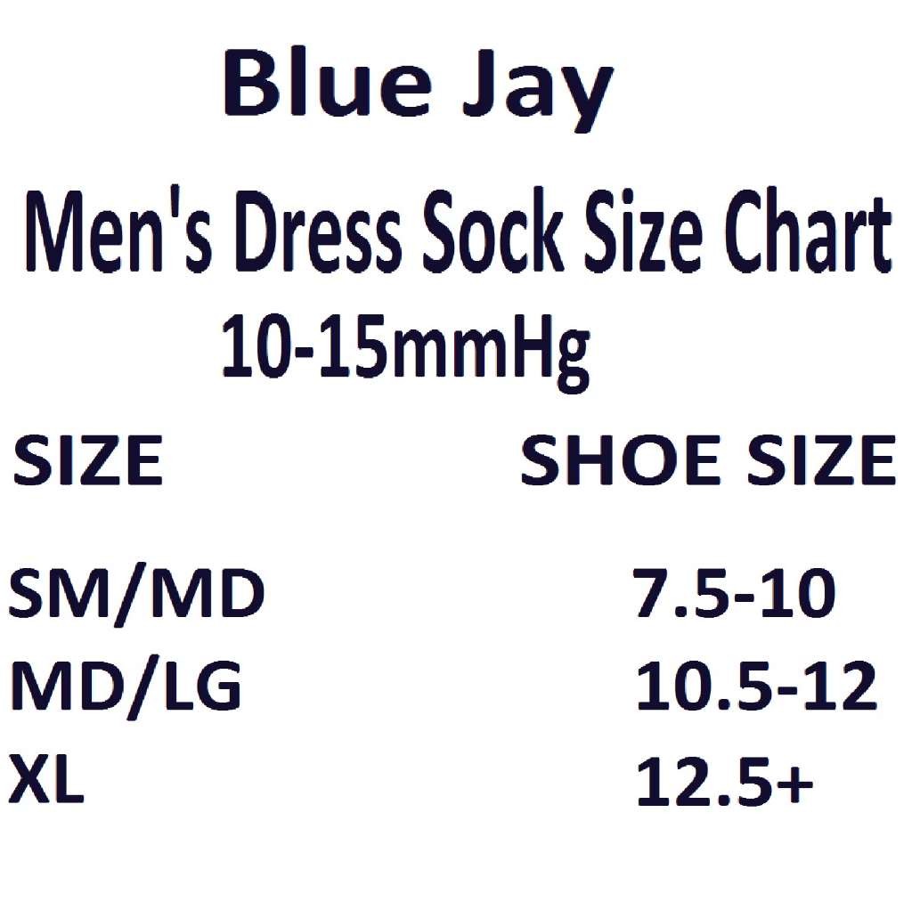 Blue Jay Brand Men’s Dress Socks 10-15 Black Large