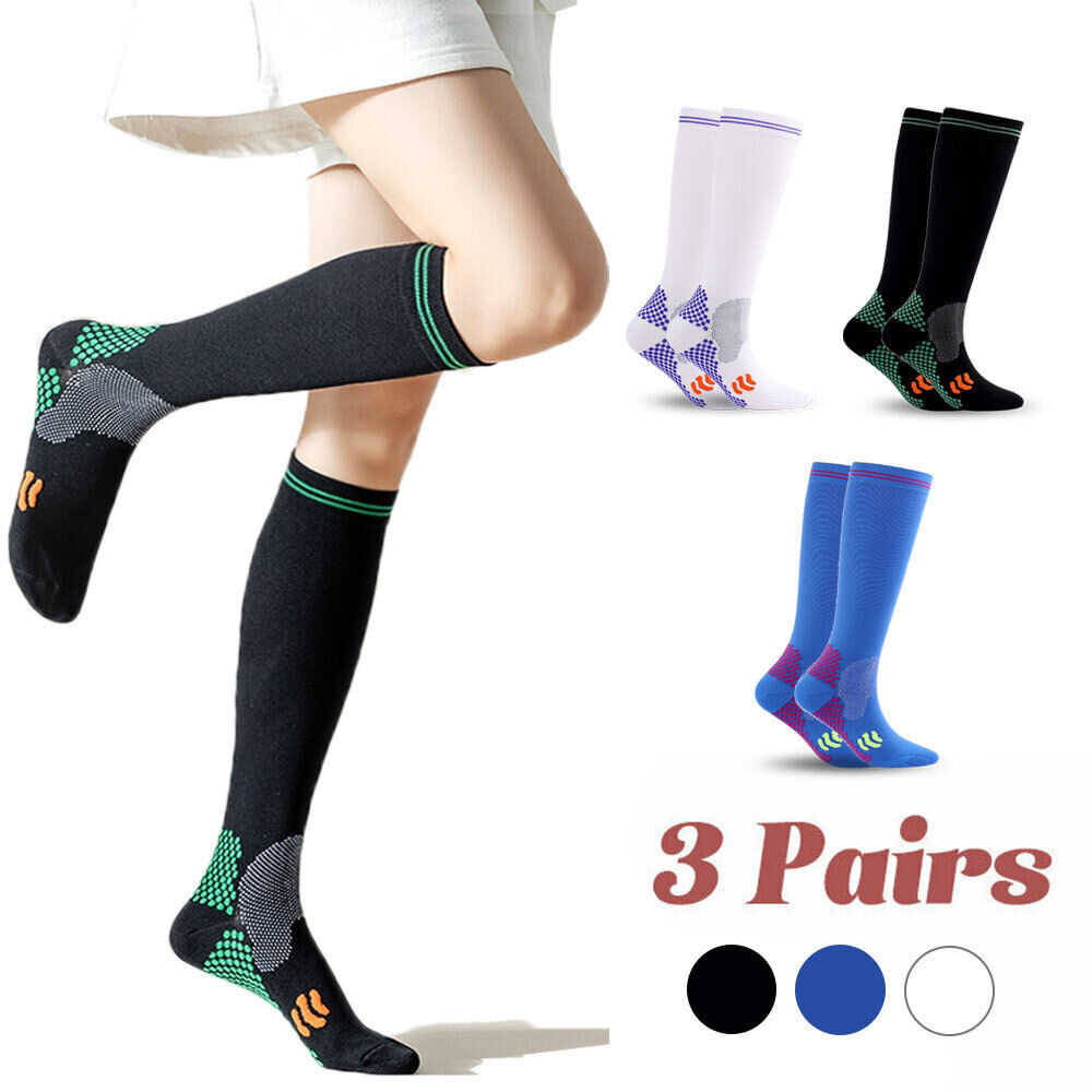 Compression Socks Sports Fitness Marathon Calf Male and Female Muscle Running US