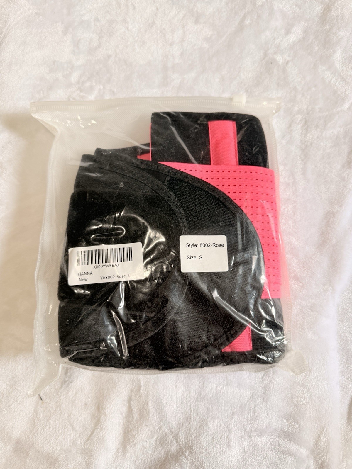 YIANNA Back Brace Support Belt Size S Black/Pink Model 8002-Rose
