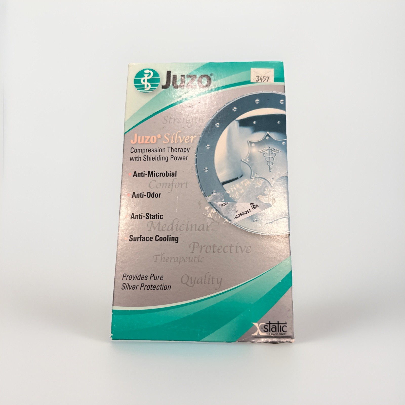Juzo 2062 Silver Soft Open Toe Thigh Highs w/Band – 30-40 mmHg AG II