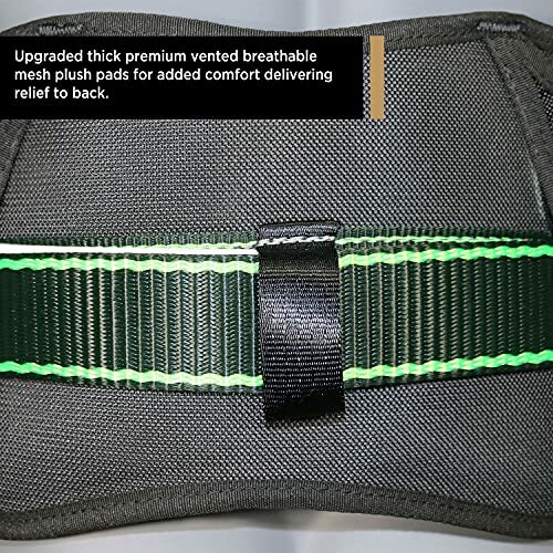 Fall Protection Safety Harness Work Positioning Padded Waist Back Support Belt
