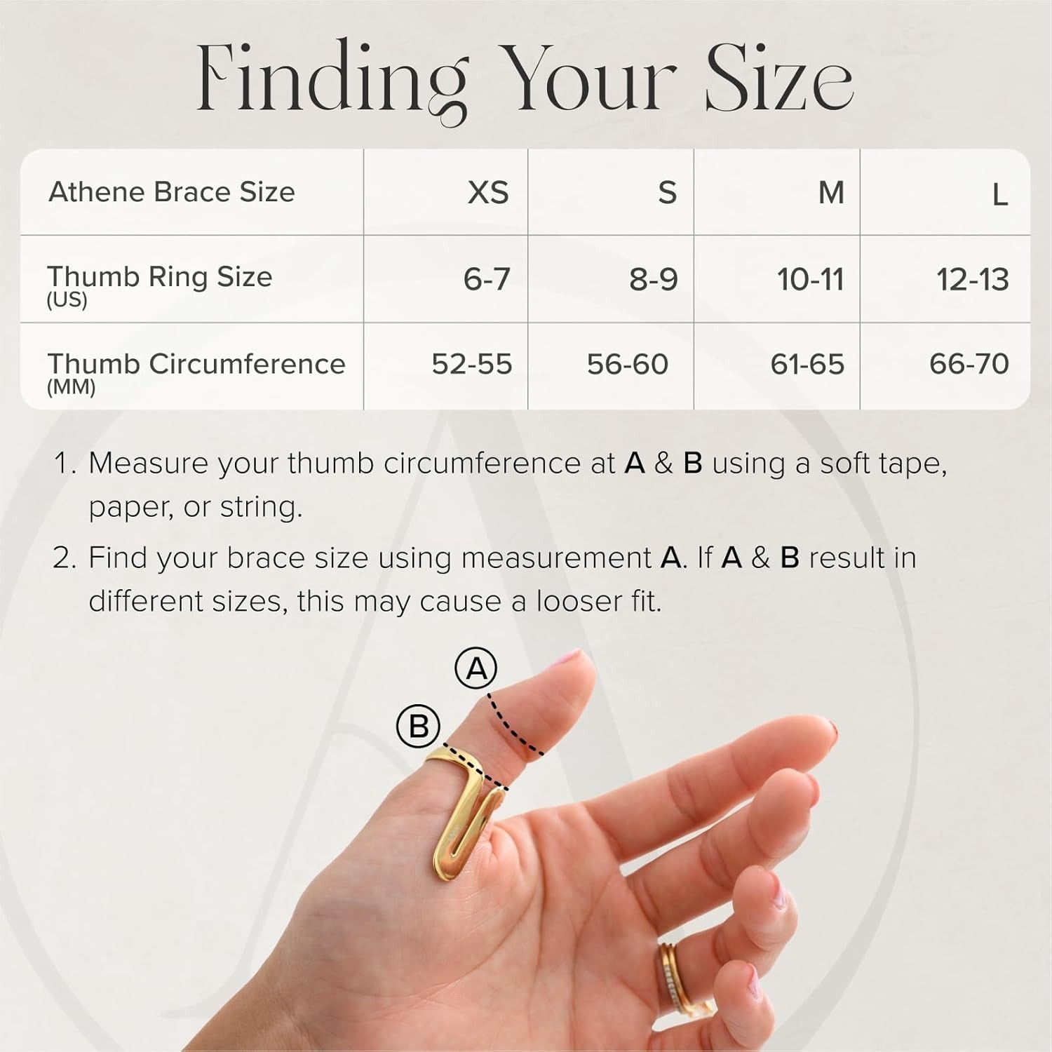 Athene Thumb Brace for Joint Discomfort – An Elegant, Comfortable Thumb Splint L