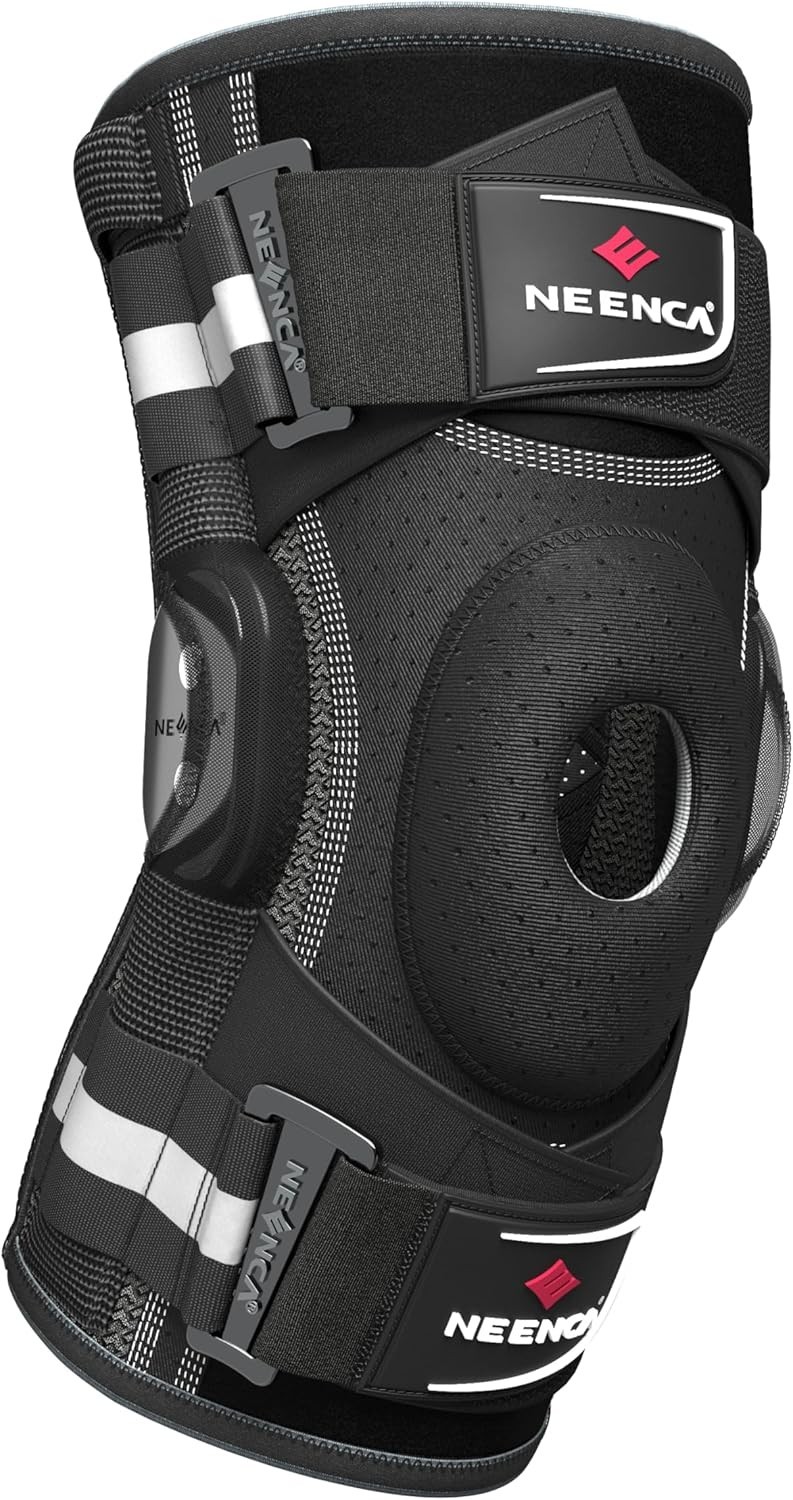 Adjustable Hinged Knee Support with Patented Design for Sports Injuries