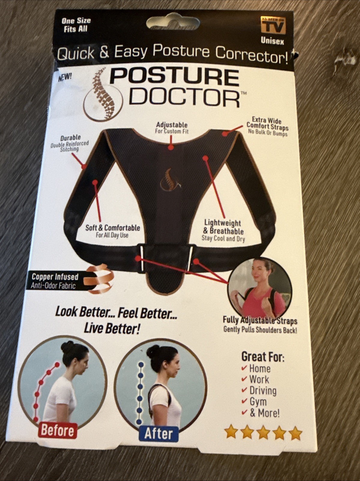 Posture Doctor Back & Spine Alignment Lightweight Comfortable Support