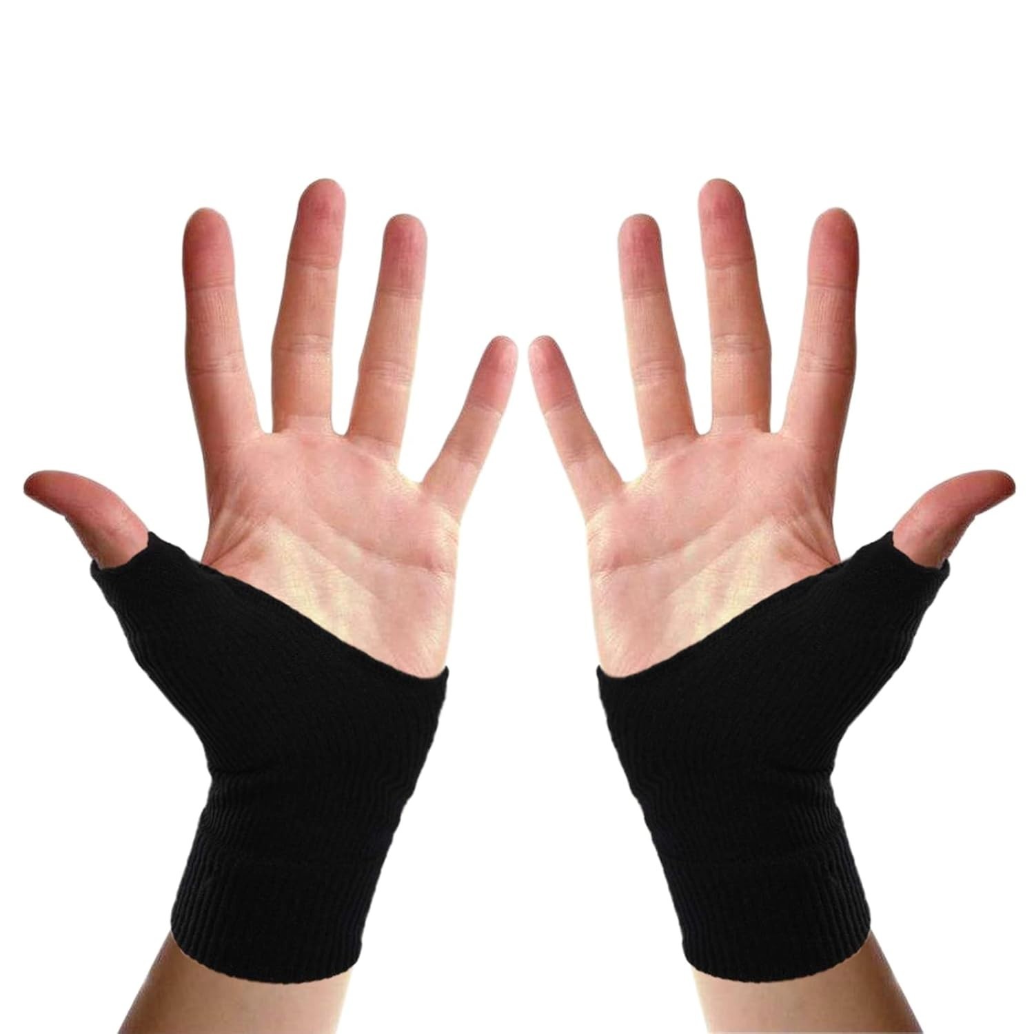 Thumb Arthritis Wrist Brace Compression Gloves,Comfort Fingerless Crocheting …