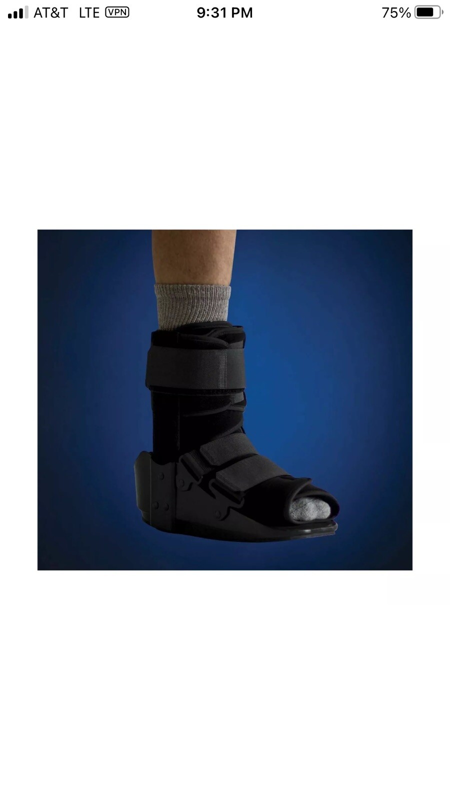 United Ortho USA14013 Short Cam Walker Fracture Boot, Small, Black New