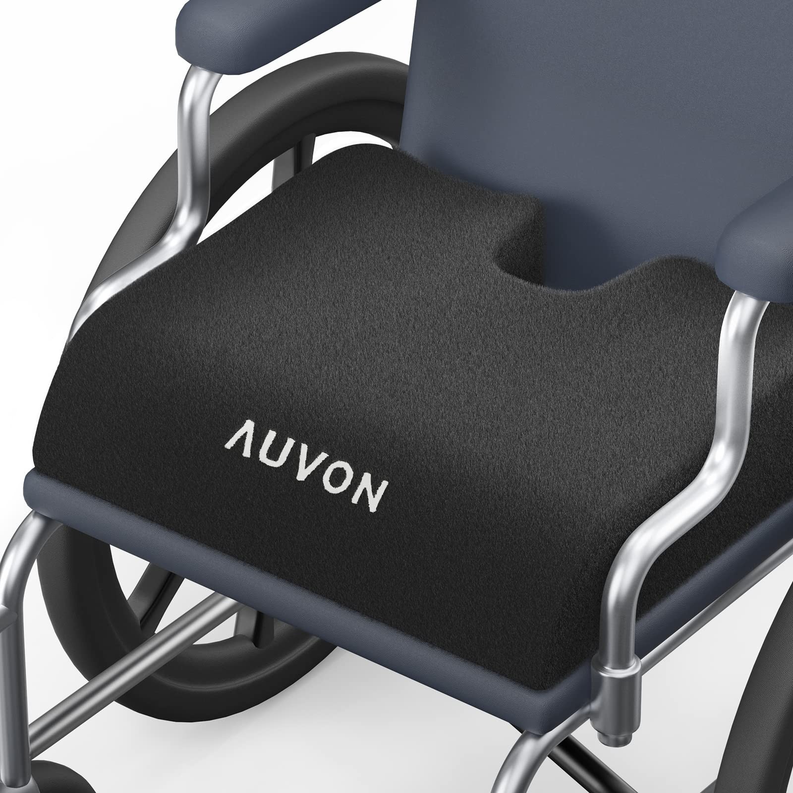 AUVON Wheelchair Seat Cushions (20″x16″x4″) for L (20x16x4in), Black