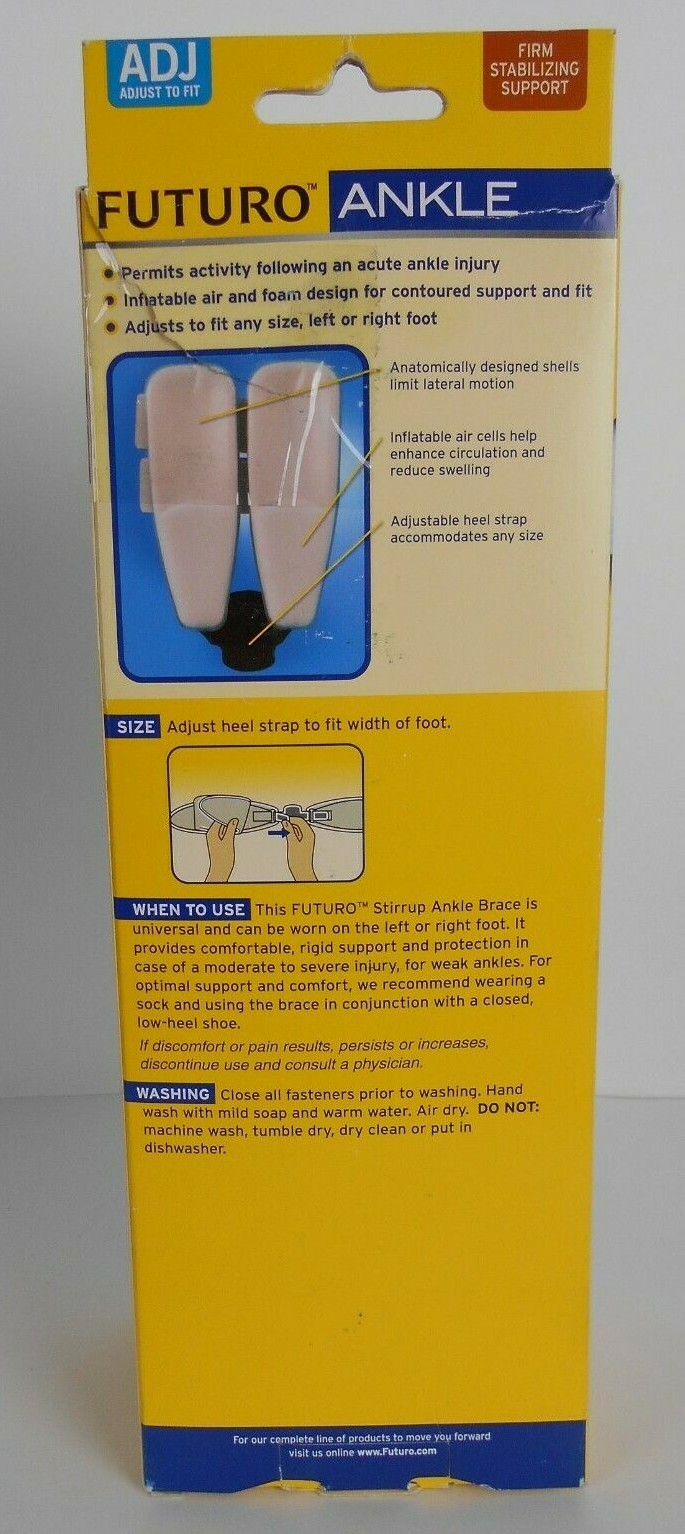 NEW 3M FUTURO ANKLE STIRRUP BRACE ADJUSTABLE BRAND NEW (48442-blu)