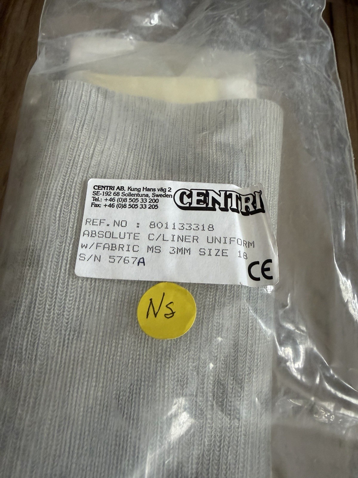 New Centri Absolute Cushion Prosthetic Liner Size 18 3mm