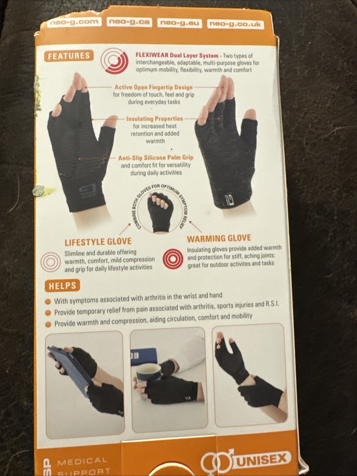 NeoG Arthritis Gloves Comfort Relief Size Large