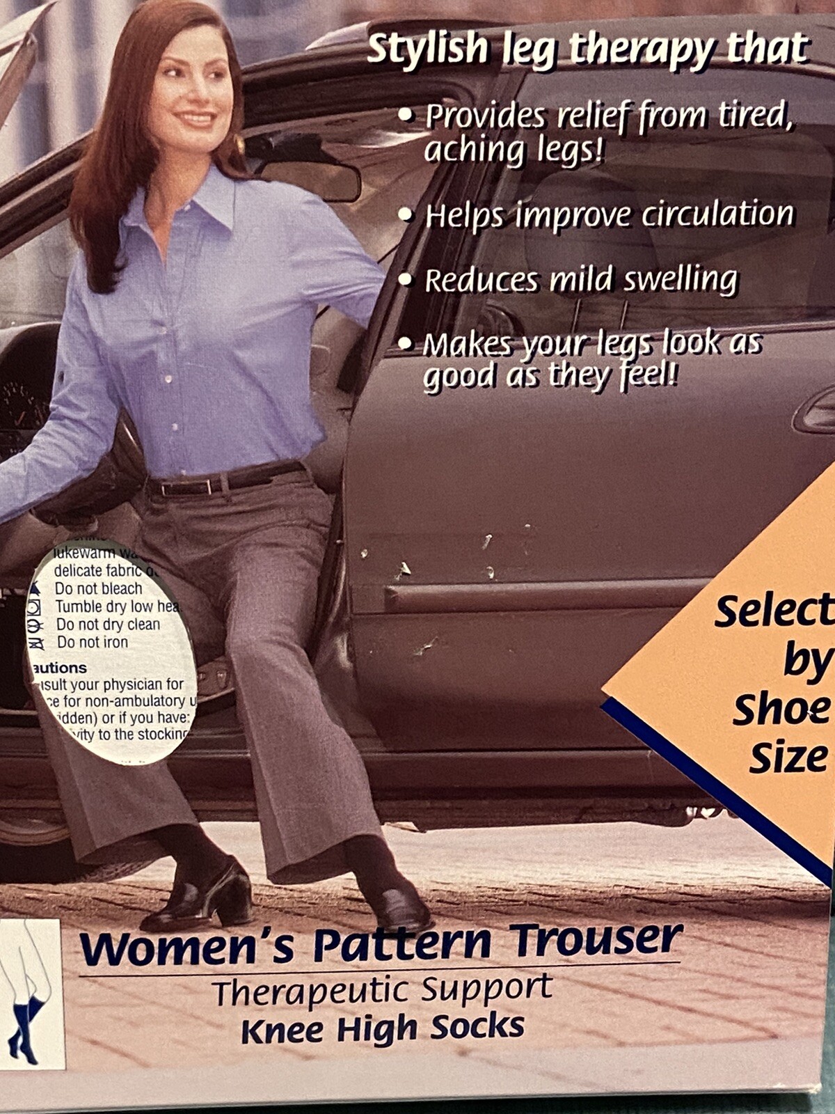 JOBST WOMEN‘S TROUSER THERAPUTIC SUPPORT SMALL 7-9 KNEE HIGH SOCKS TAN 8-15 mmHg