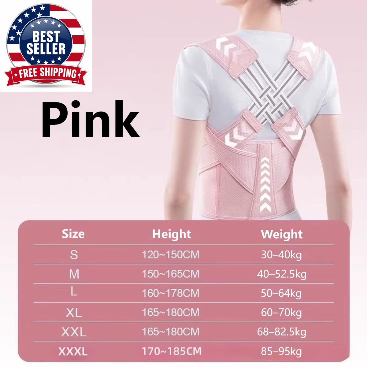 Adjustable Posture Corrector Back Support Belt Spine Alignment Waist Trainer for