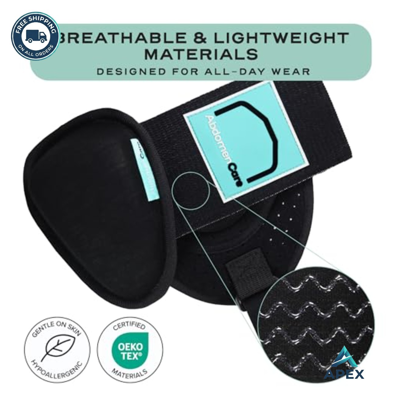 Inguinal Hernia Support Belt with 2 Compression Pads for Men Women Left Right