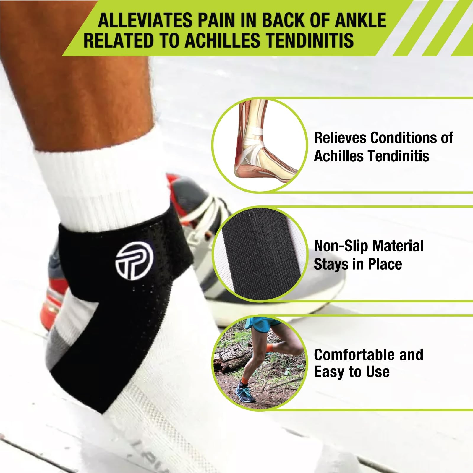 Pro-Tec Athletics Premium Achilles Tendon Support for Tendonitis Small/Large