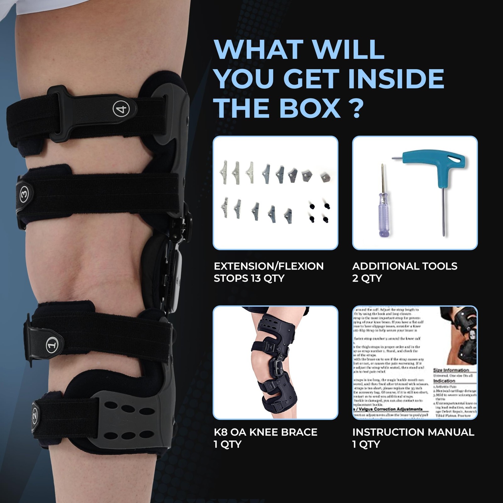 Z One Z1 K8 Eco Assist Oa Unloader Knee Brace – Support For Osteoarthritis –