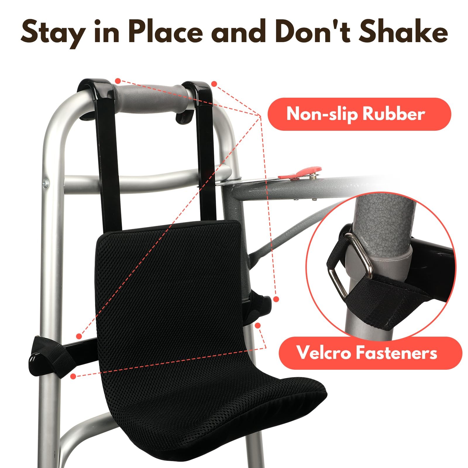 Knee Sling for Walker, Leg Support Up to 300lbs with Comfortable Cushion