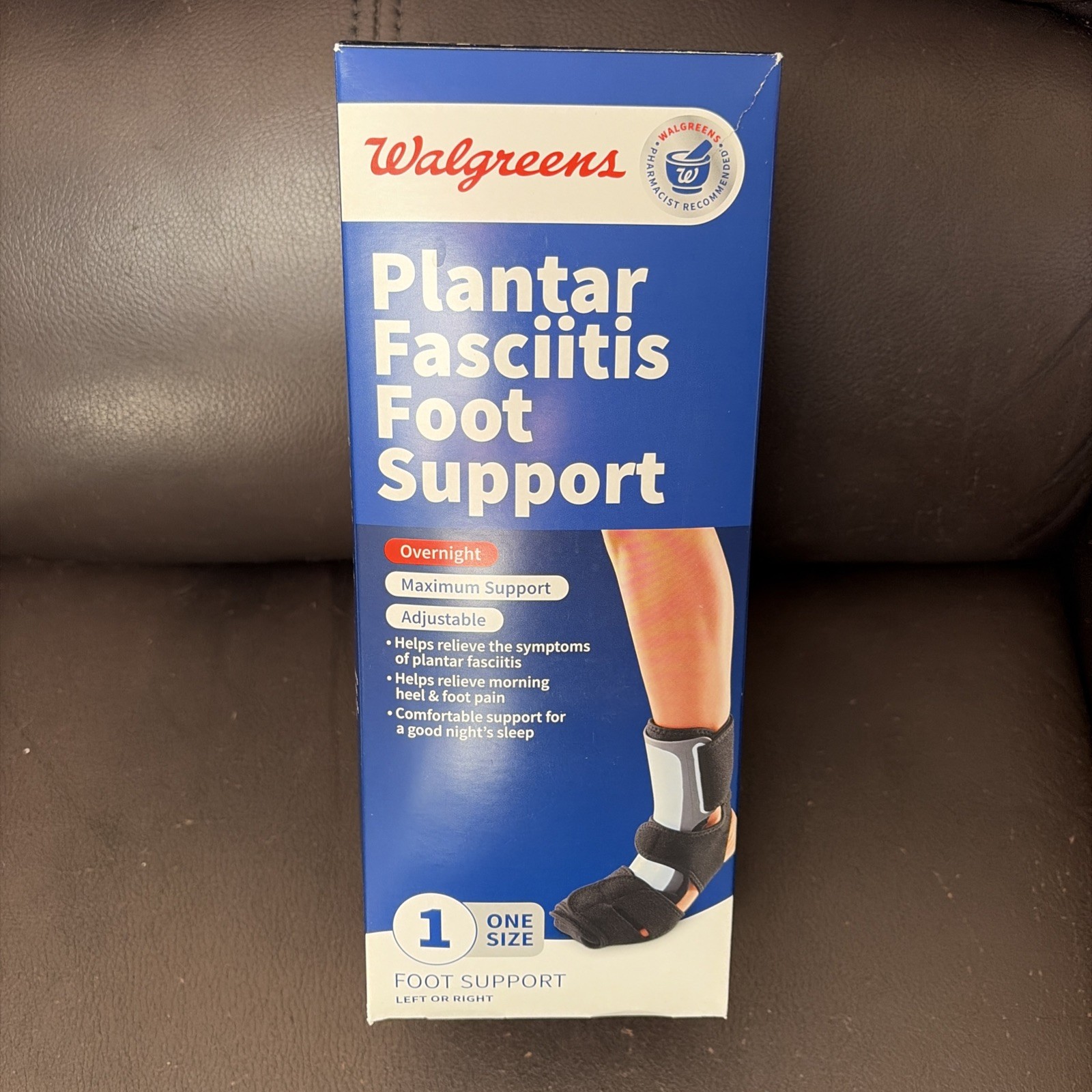 WALGREENS PLANTAR FASCIITIS FOOT SUPPORT OVERNIGHT, MAXIMUM SUPPORT, ADJUSTABLE