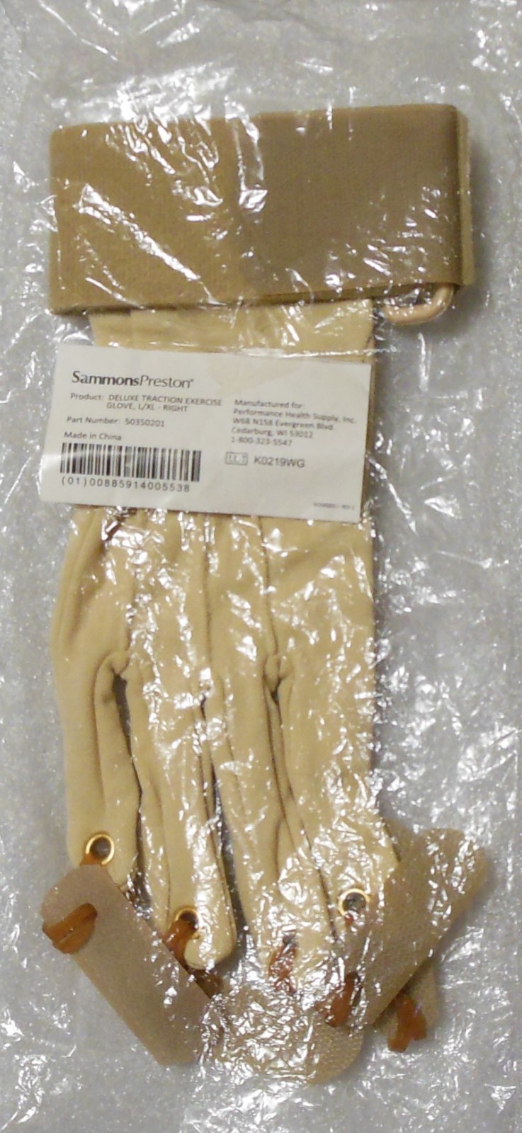 Sammons Preston Deluxe Traction Glove, Right Handed Exercise Glove L/XL