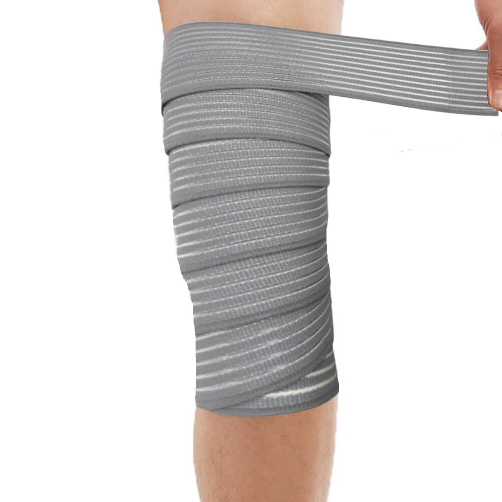 Long Elastic Knee Wrap Compression Bandage Support for Legs, Plantar Fasciitis