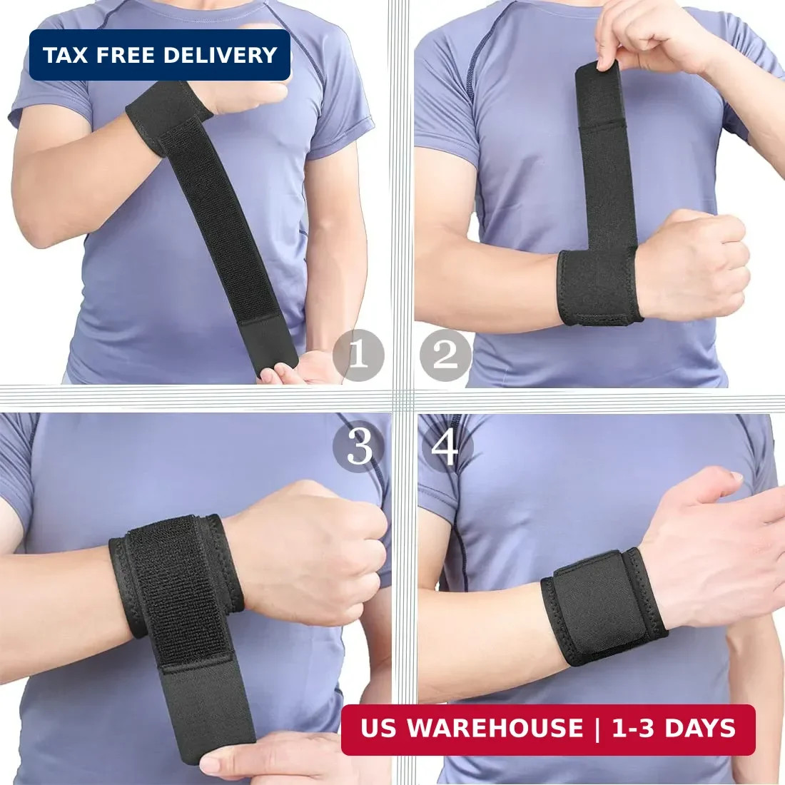 YUNYILAN 2 Pack Wrist Brace Adjustable Wrist Support Wrist Straps for Fitness We
