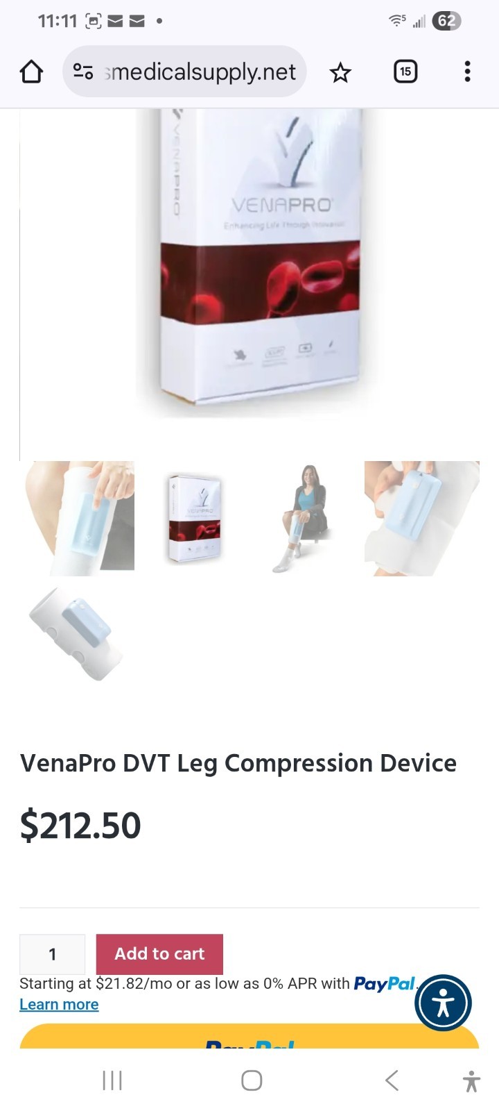 Venapro 2 Legs Compression Device To Prevent Deep Vein Thrombosis (DVT)