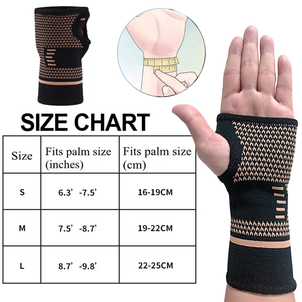 Arthritis Recovery Glove Compression Pain Relief Hand Copper Wrist Support Brace