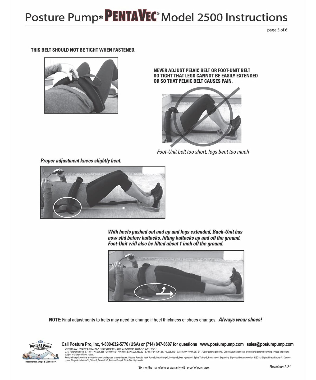 Posture Pump® Penta Vec® Lumbar Decompression Device – Adjustabl