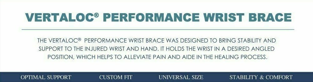 Vertaloc Performance Wrist Support Brace Universal VL307PWB Dark Navy Blue w Bag